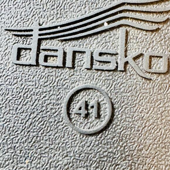 Dansko Sandals Womens 10.5 Black Leather Justine Adjustable Strap Buckle Slide - Picture 10 of 11